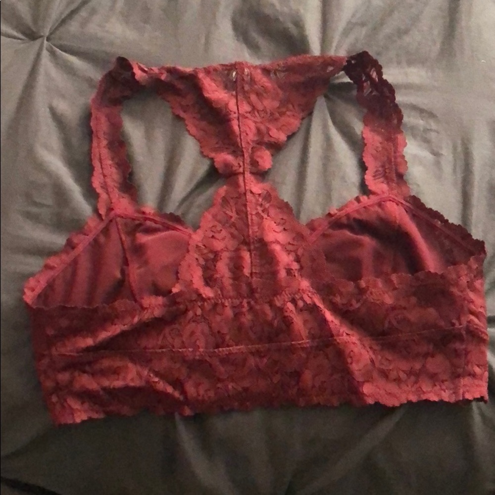 Dark maroon bralette
